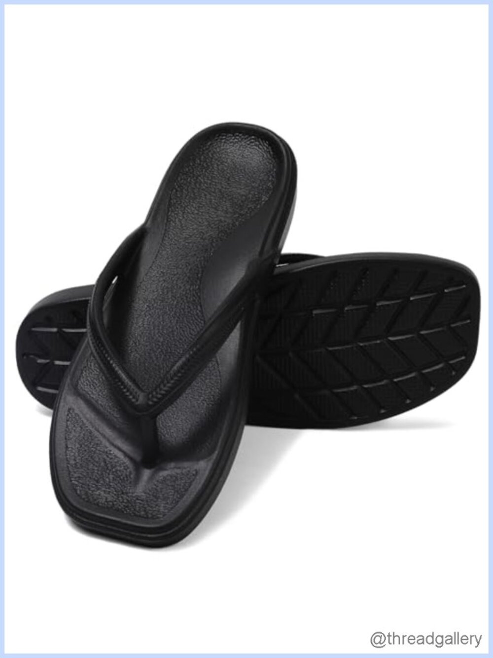 Women's Arch Support Square Toe Thong Flip Flop Sandals EVA Lightweight